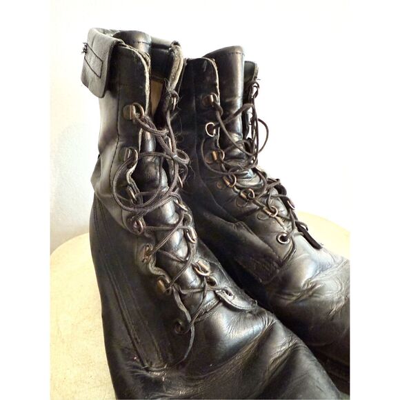 Biltrite VTG Black‎ 1960s Australian Royal Air Force RAF Combat Flight Boot 12.5